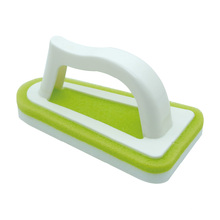 Kitchen Cleaning Plastic Handle Sponge Scrub Brush